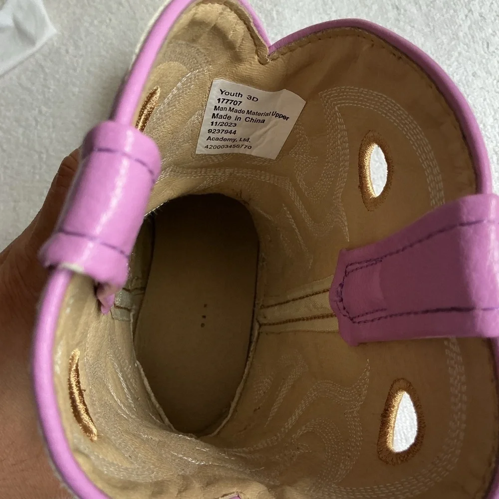 Magellan Outdoors Purple and Brown Kids Western Boots